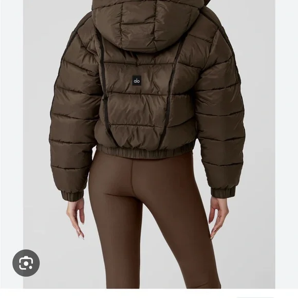 ALO Yoga Dark Brown Puffer Jacket - Picture 3 of 5